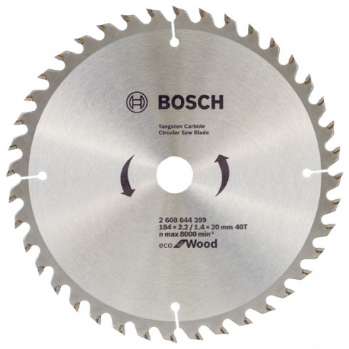 Disque Circulaire 184x2.2/1.4x20 40T Eco Wood BOSCH