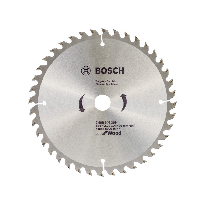 Disque Circulaire 184x2.2/1.4x20 40T Eco Wood BOSCH