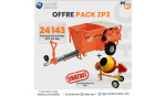 Pack Pompe à mortier ZP 3M PFT + Bétoniière 350L