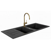 Évier de cuisine Fresh noir brillant Sanimed 116x50 - COMAF