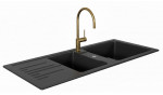 Évier de cuisine Fresh noir brillant Sanimed 116x50 - COMAF